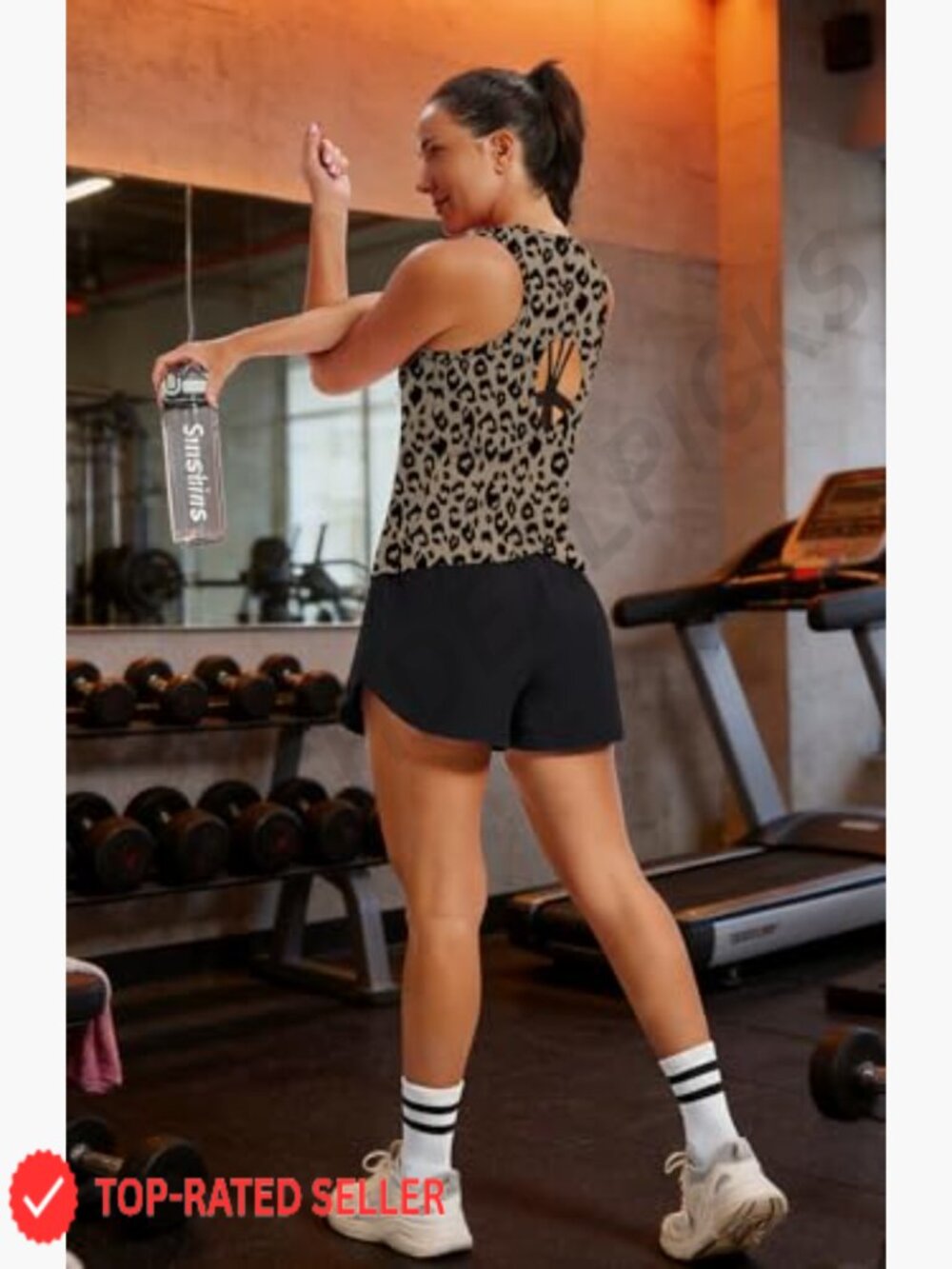 Loose Fit Sleeveless Tank Top for Yoga Running Gym Workout Athletic - Picture 3 of 7